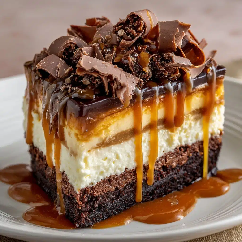 Caramel Brownie Cheesecake Recipe - Recipe Image