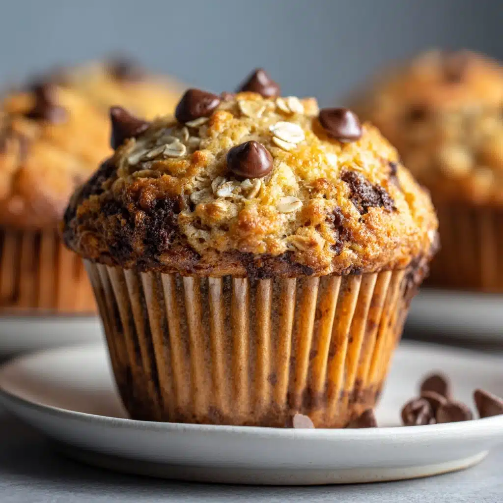 Oatmeal Chocolate Chip Greek Yogurt Muffins Recipe - Recipe Image