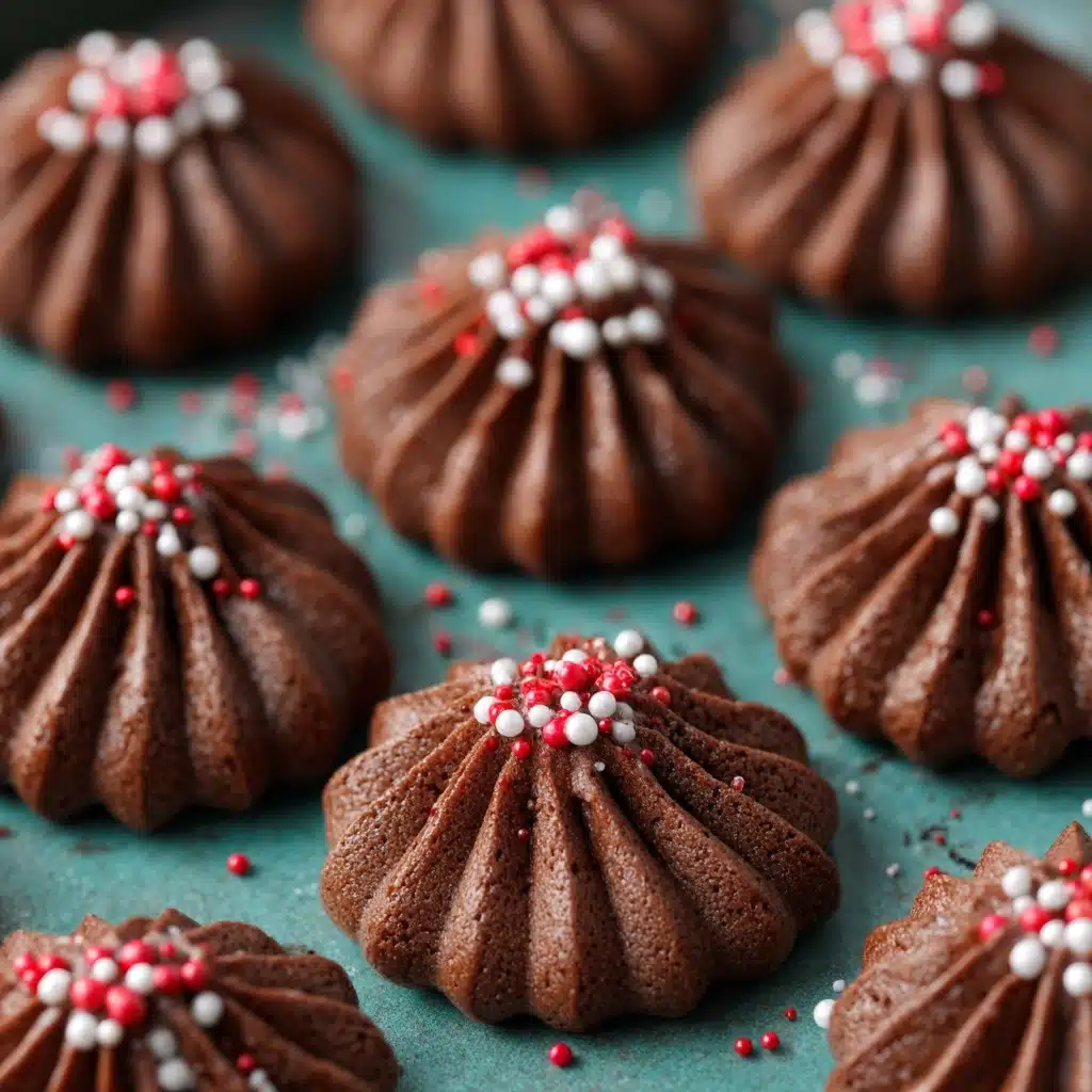 Piped Chocolate Butter Cookies Recipe - Recipe Image