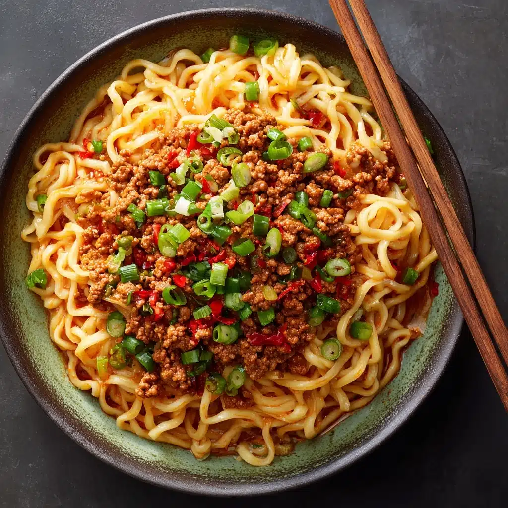 Mongolian Ground Beef Noodles Recipe - Recipe Image
