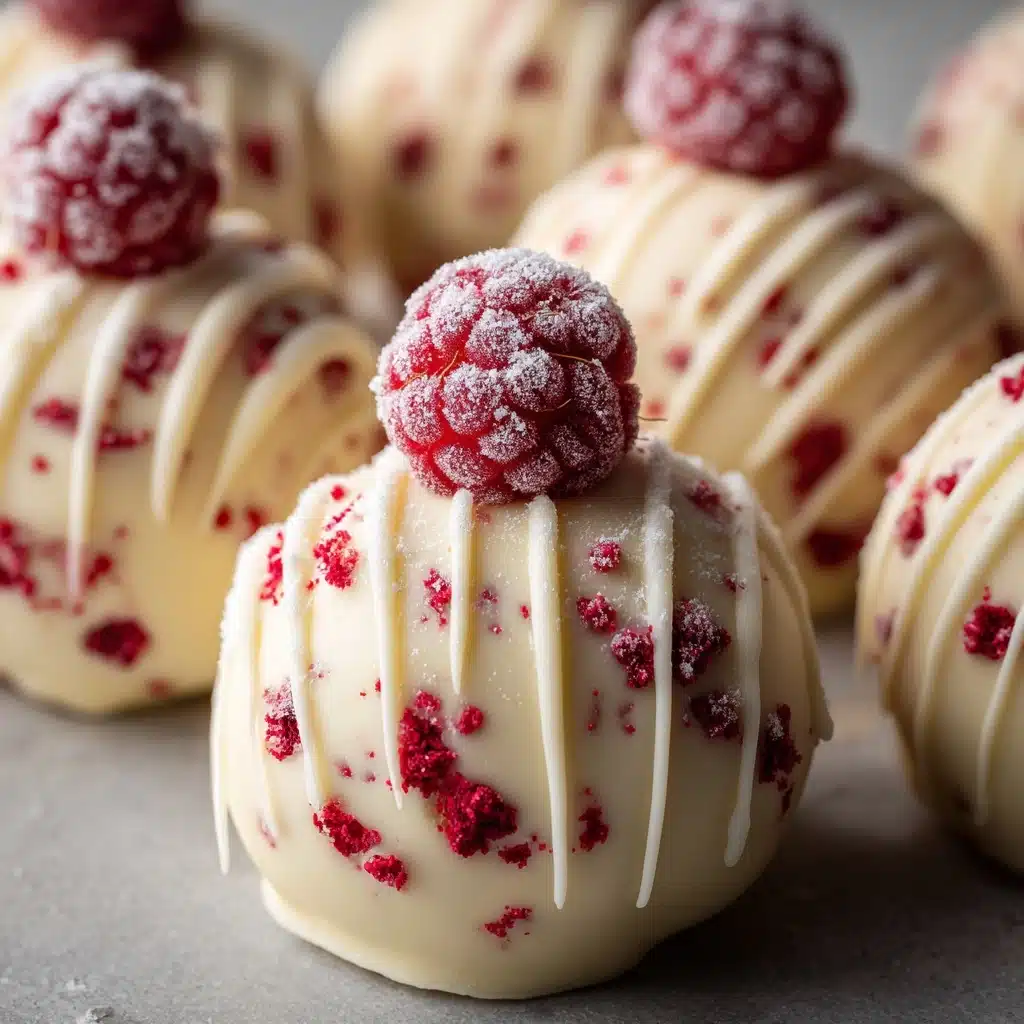 White Chocolate Raspberry Cheesecake Balls Recipe - Recipe Image