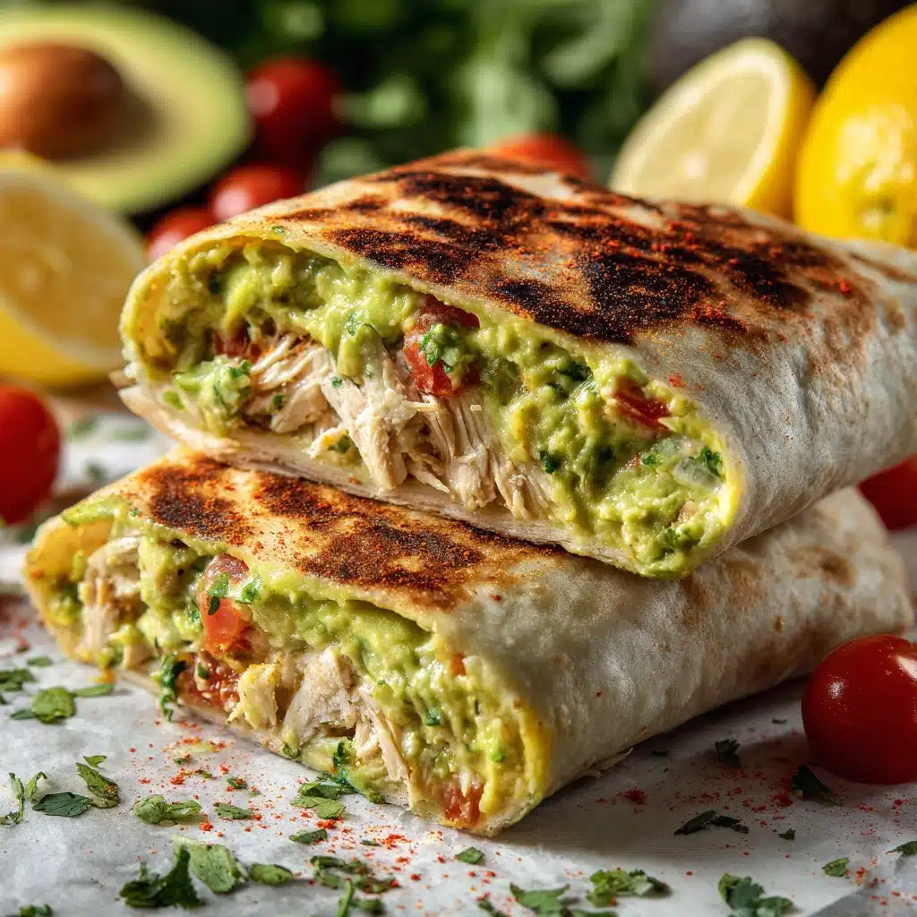 Quick & Easy Chicken Avocado Wrap Recipe - Recipe Image