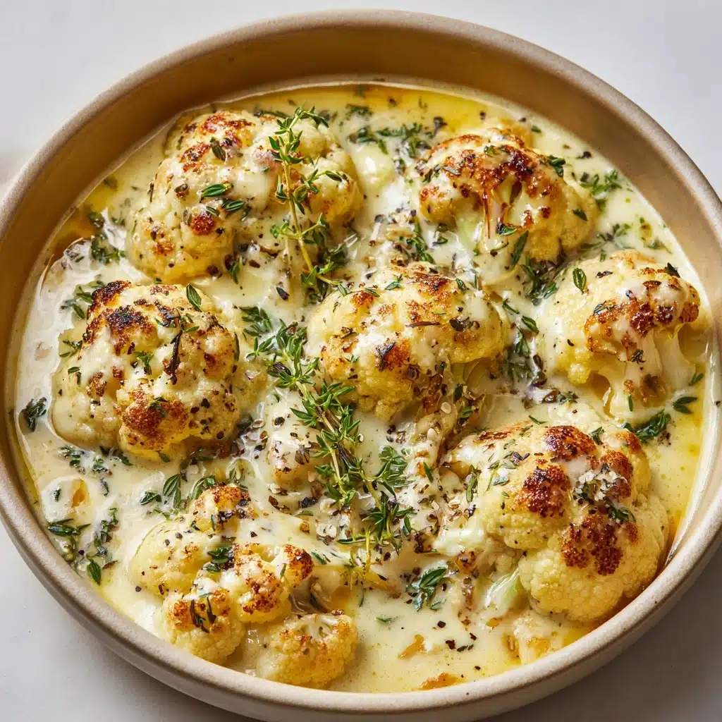 Cheddar Cauliflower and Roasted Garlic Soup Recipe - Recipe Image
