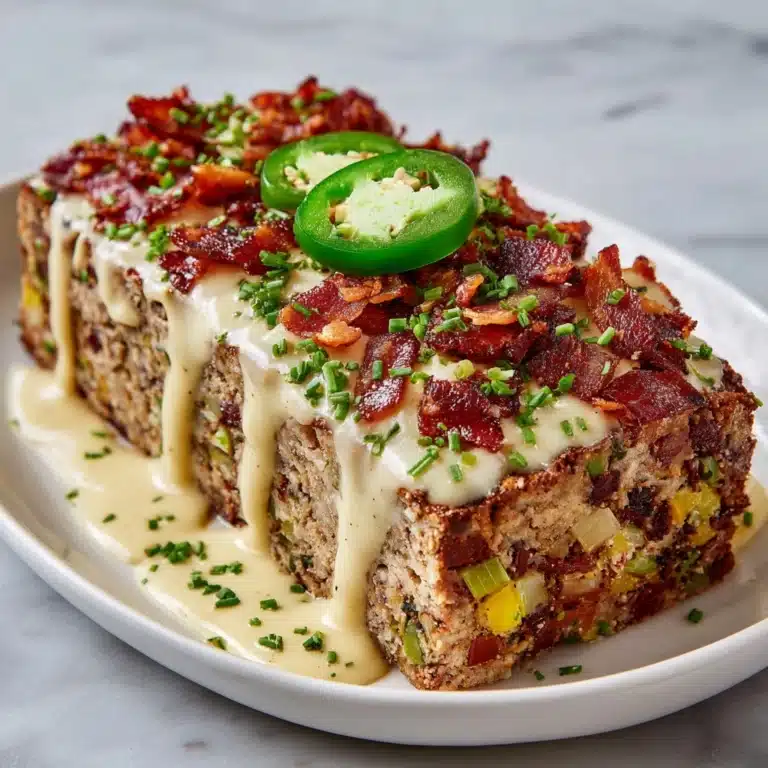 Smoky Jalapeño Popper Meatloaf with Creamy Ranch Drizzle Recipe