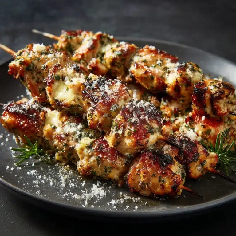 Garlic Parmesan Chicken Skewers Recipe
