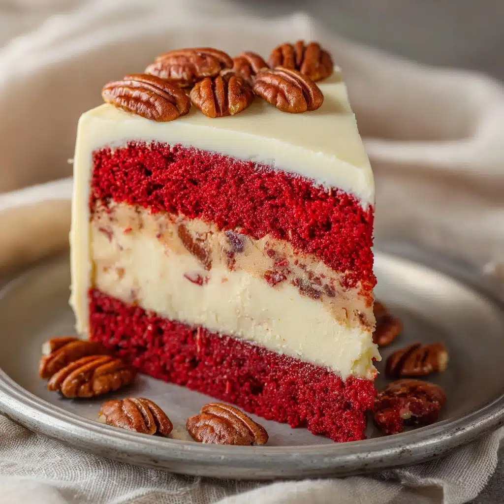 Pecan Red Velvet Cheesecake Recipe - Recipe Image