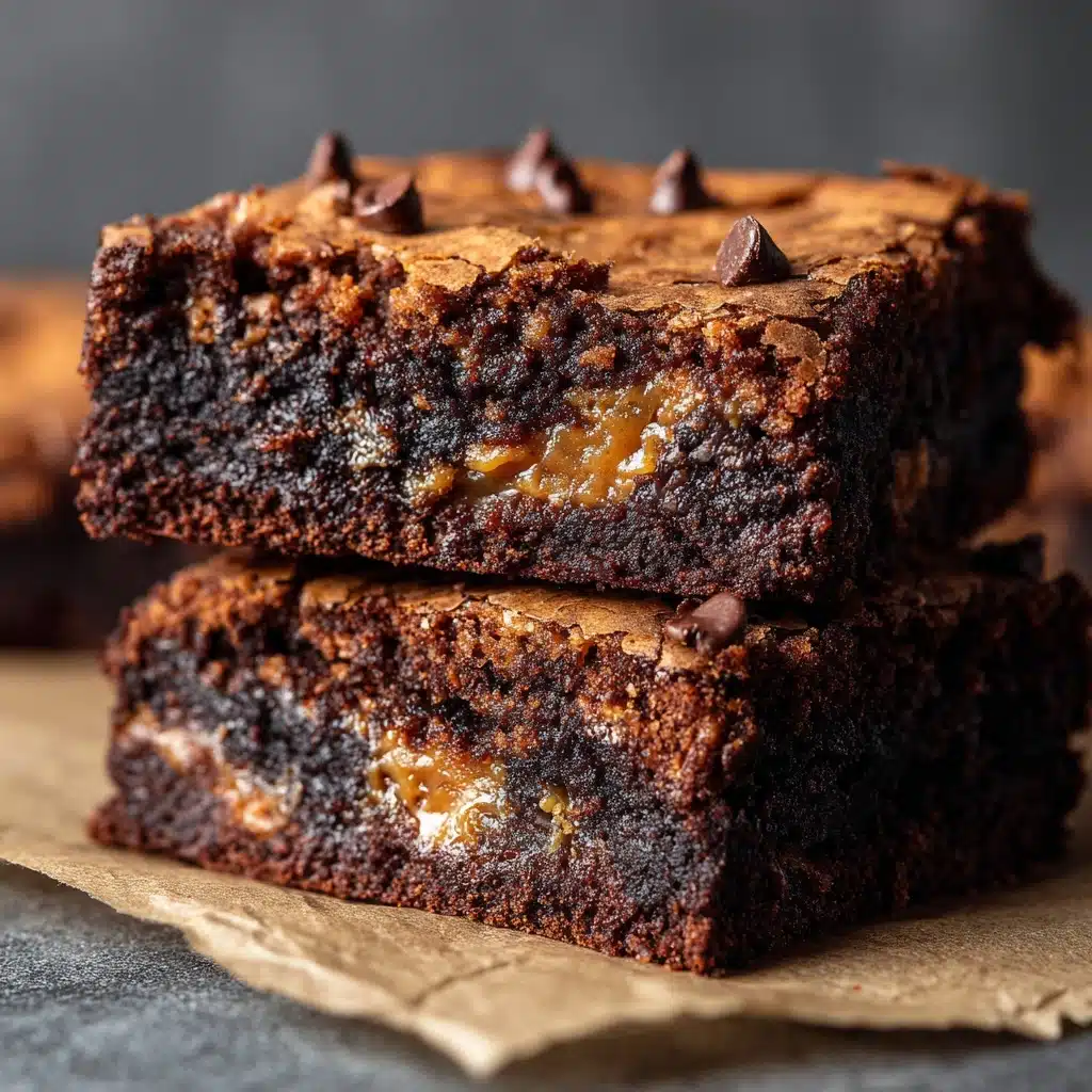 Caramel Chocolate Chunk Brownies Recipe - Recipe Image