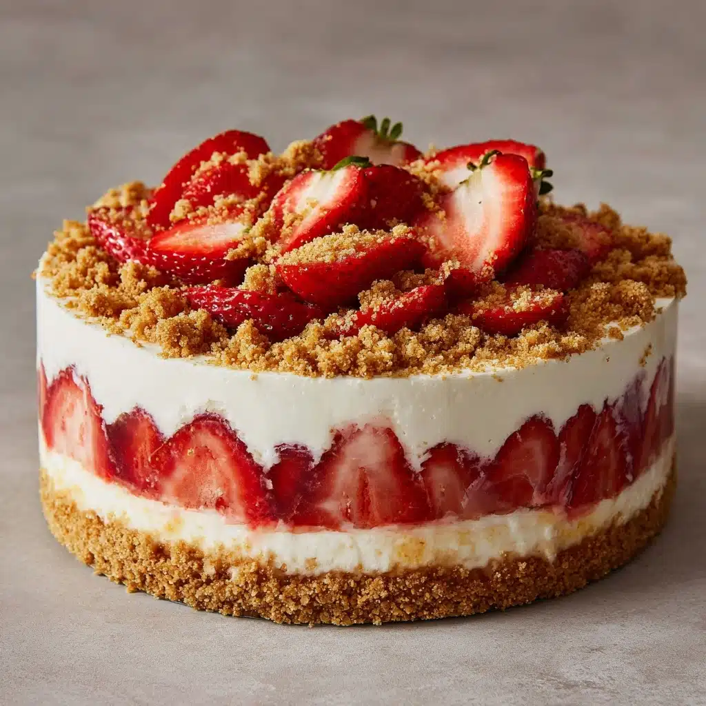 Strawberry Delight Crunch Cake Recipe - Recipe Image