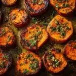 Garlic Butter Roasted Sweet Potatoes Recipe