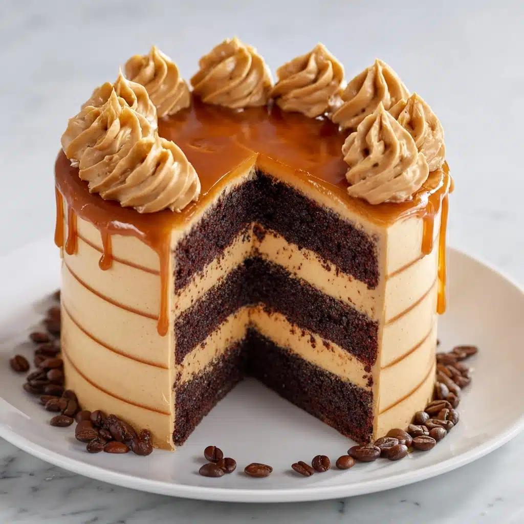 Caramel Latte Cake with Coffee Buttercream Recipe - Recipe Image