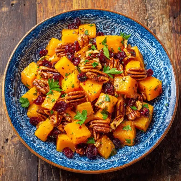 Roasted Butternut Squash with Cranberries and Pecans Recipe