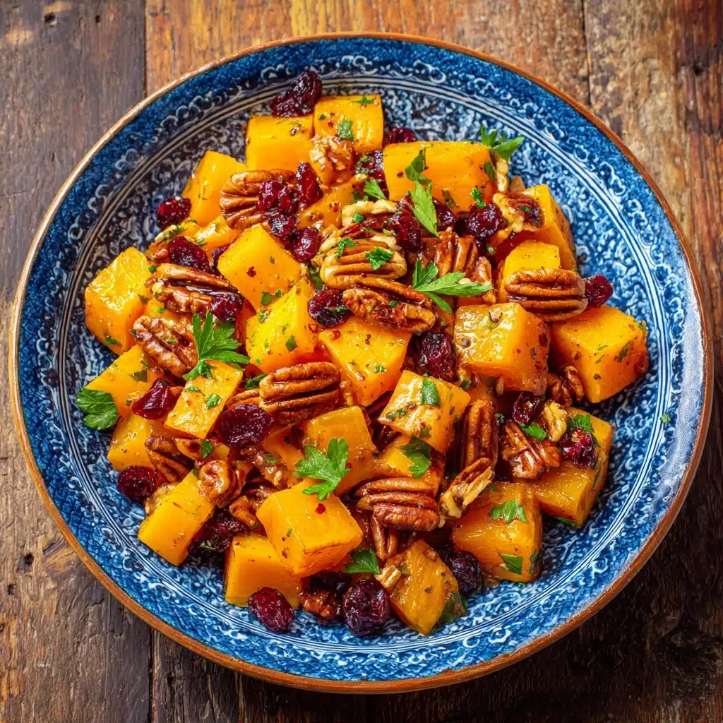 Roasted Butternut Squash with Cranberries and Pecans Recipe