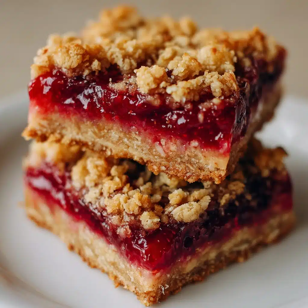 Strawberry Oatmeal Jam Bars Recipe - Recipe Image