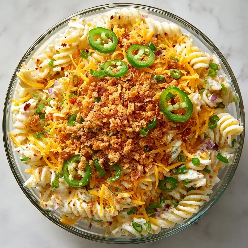 Cheesy Jalapeño Popper Pasta Salad Recipe - Recipe Image