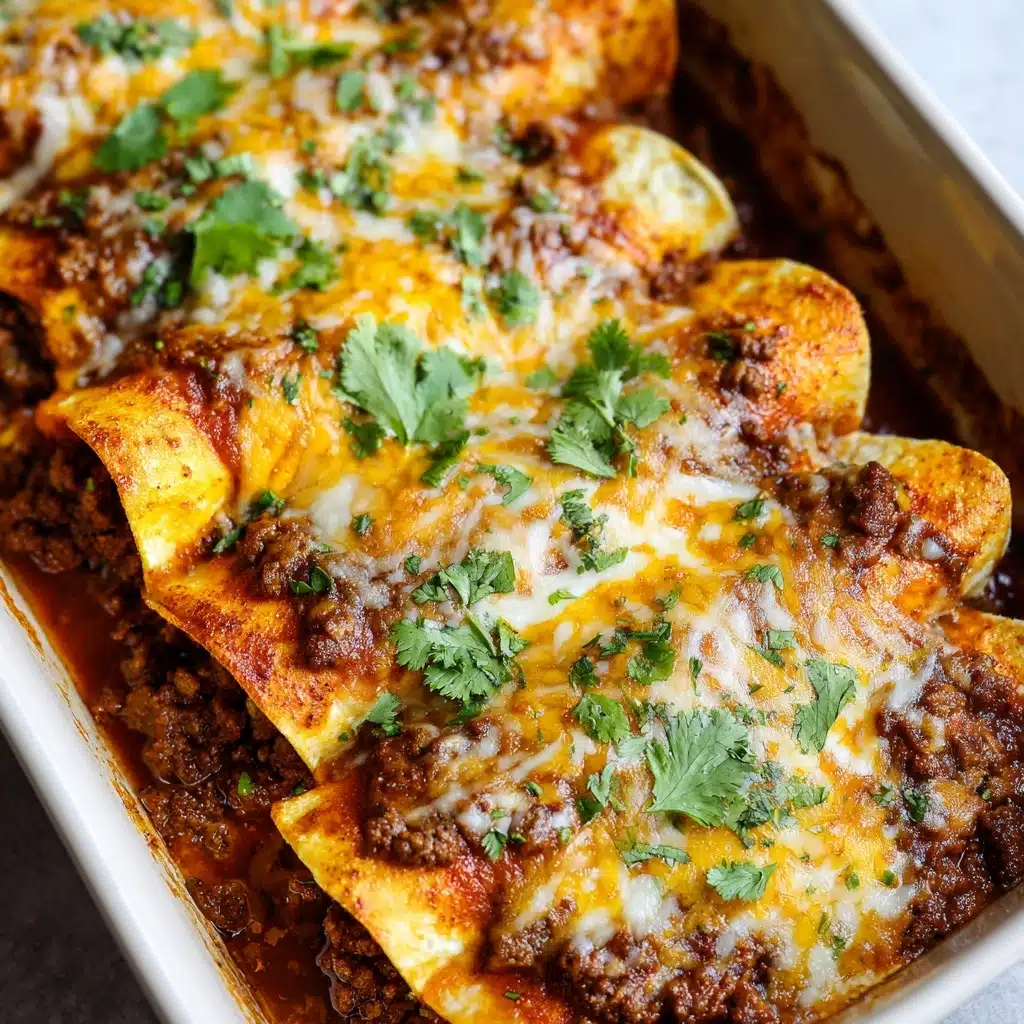 Cheesy Beef & Bean Enchiladas Recipe - Recipe Image