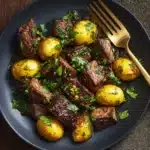 Garlic Butter Steak Bites and Potatoes Recipe
