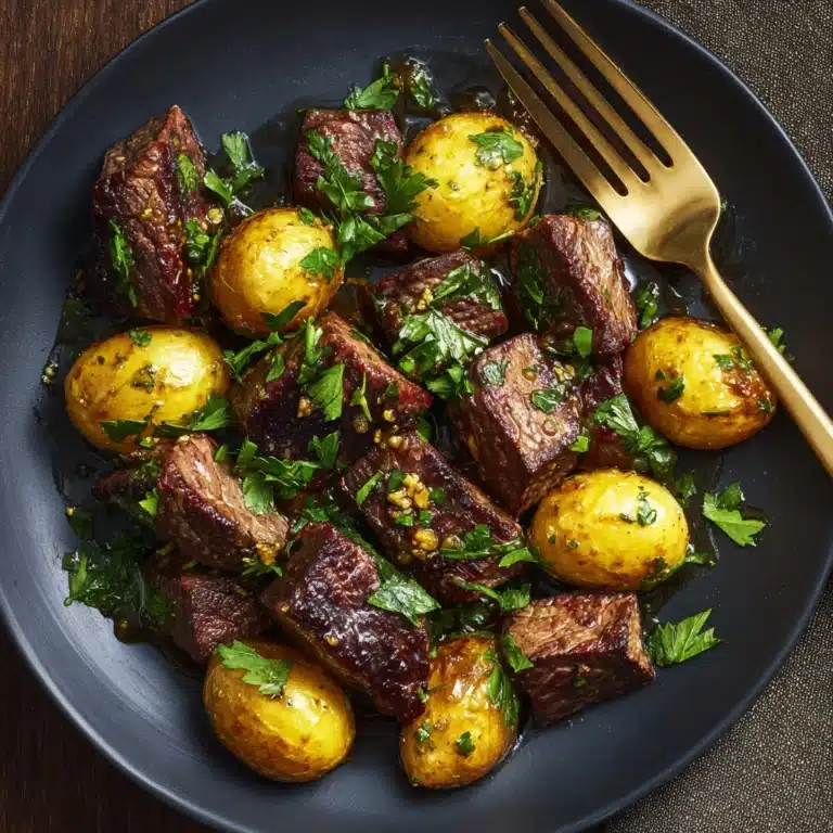 Garlic Butter Steak Bites and Potatoes Recipe