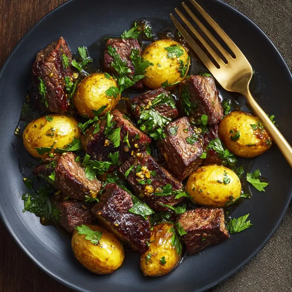 Garlic Butter Steak Bites and Potatoes Recipe