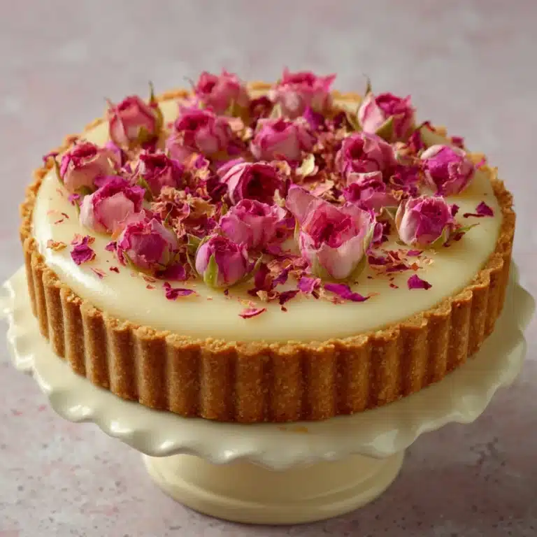 Rose Blossom Panna Cotta Tart Recipe