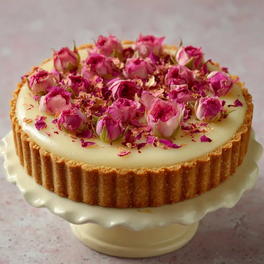 Rose Blossom Panna Cotta Tart Recipe