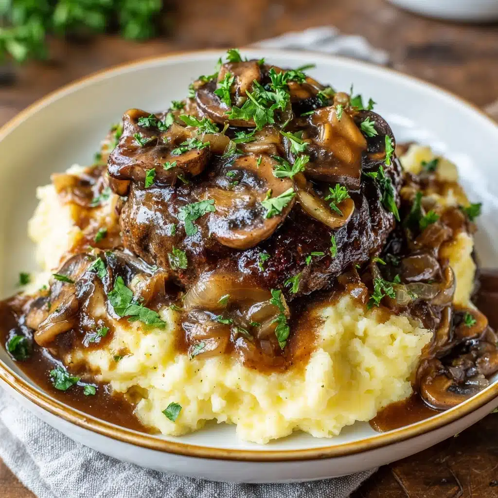 Bobby Flay Salisbury Steak with Mushroom Gravy Recipe