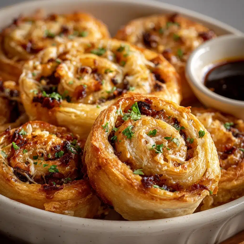 French Dip Roast Beef Pinwheels Recipe