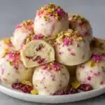 Cranberry Pistachio White Chocolate Truffles Recipe