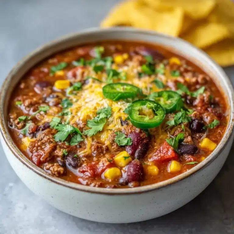 Cheesy Enchilada Chili Recipe