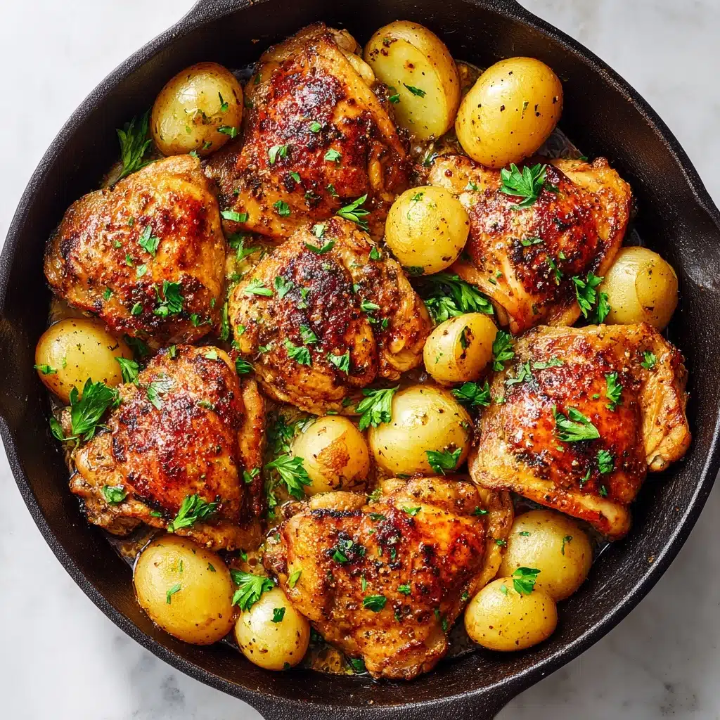 Garlic Parmesan Chicken and Potatoes Recipe - Recipe Image