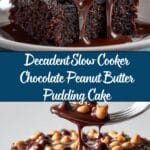 Slow Cooker Double Chocolate Peanut Butter Pudding Cake Recipe