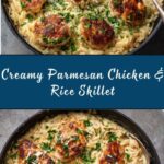 One-Pan Creamy Parmesan Chicken & Rice Recipe