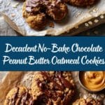No-Bake Chocolate Peanut Butter Oatmeal Cookies Recipe