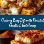 Roasted Garlic and Creamy Beef Dip with Hot Honey Recipe