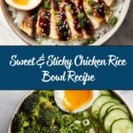 Sticky Chicken Rice Bowls Recipe