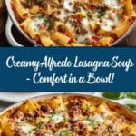 Creamy Alfredo Lasagna Soup Recipe