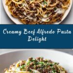 Creamy Ground Beef Alfredo Pasta Recipe