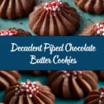 Piped Chocolate Butter Cookies Recipe