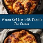 Peach Cobbler with Vanilla Ice Cream Recipe