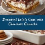 Eclair Cake with Chocolate Ganache Recipe