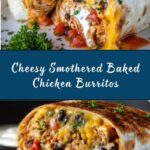 Smothered Baked Chicken Burritos Recipe