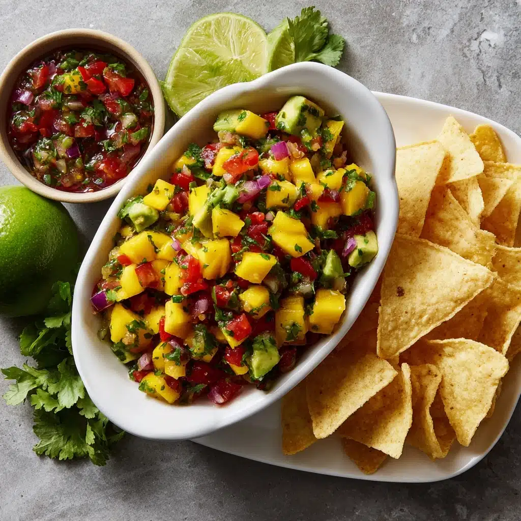 Mango Avocado Salsa with Tortilla Chips Recipe - Recipe Image