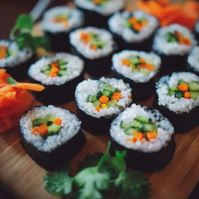 Veggie Sushi Rolls with Soy Dipping Sauce Recipe