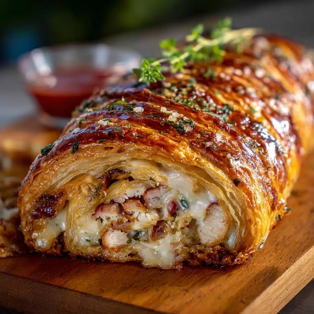 Chicken Cordon Bleu Stromboli Recipe - Recipe Image