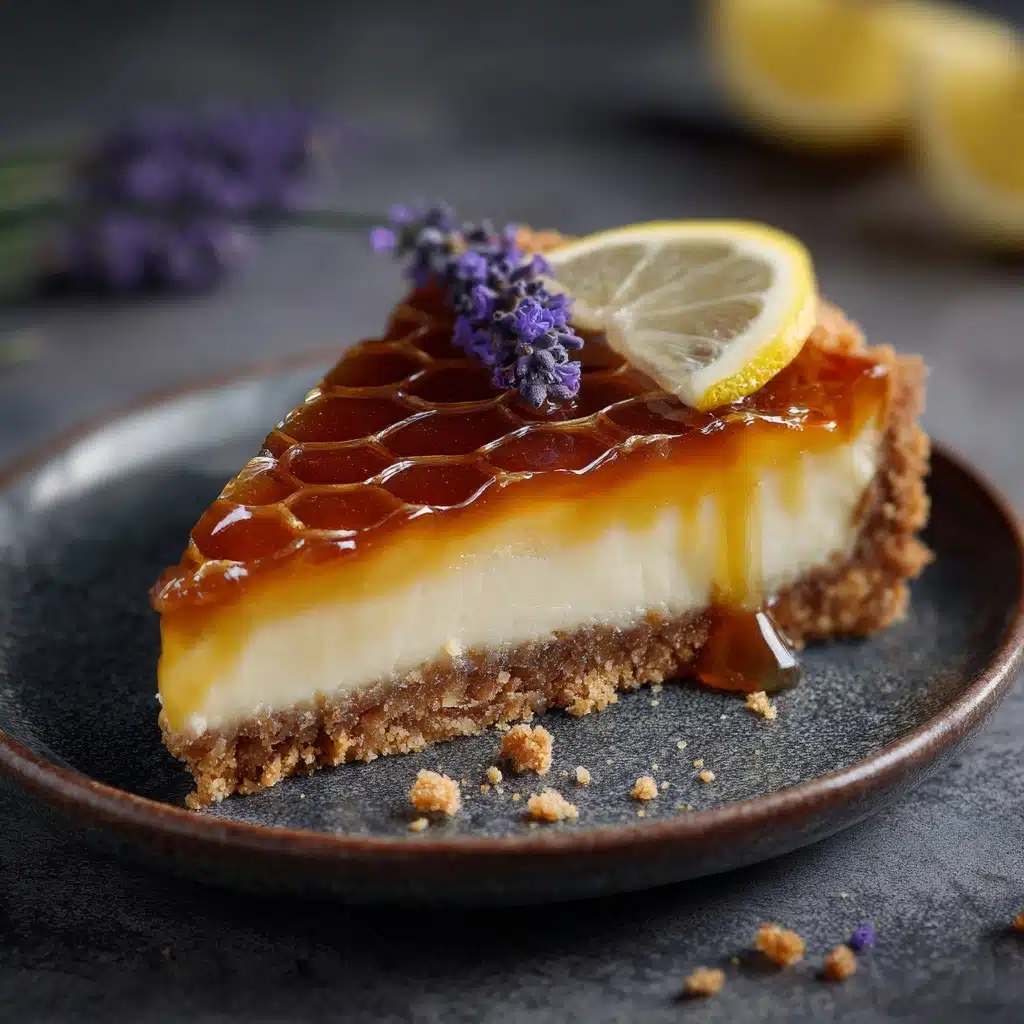 Lemon Lavender Cheesecake with Honeycomb Recipe - Recipe Image