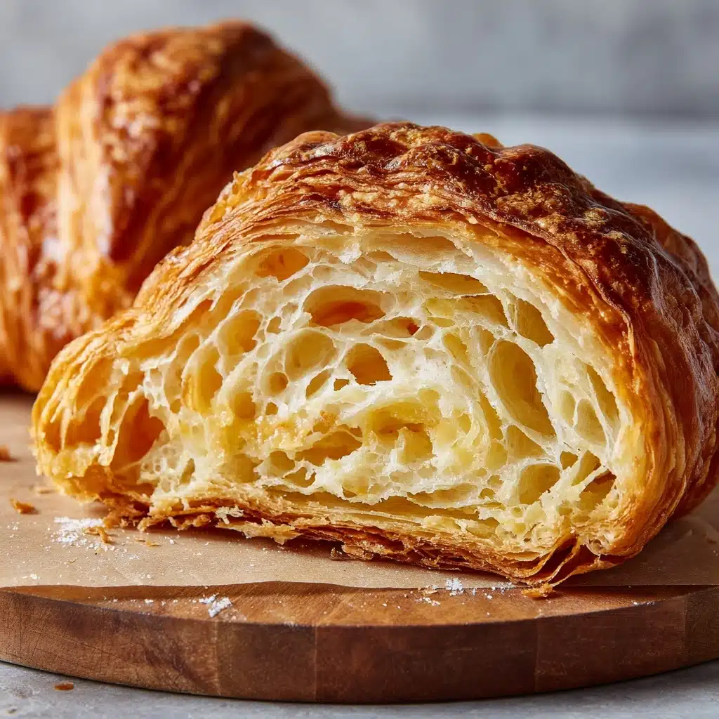 Flaky Sourdough Croissant Bread Recipe - Recipe Image