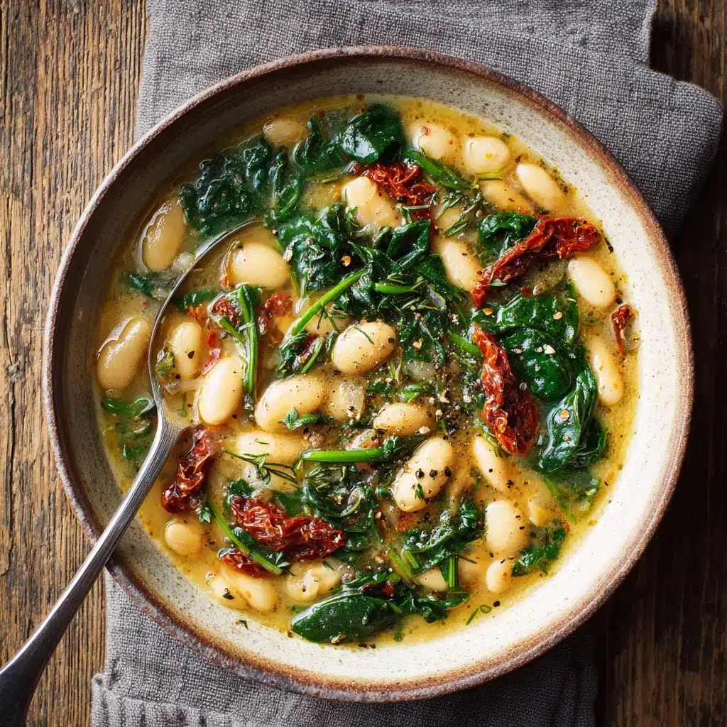 Tuscan Butter Beans with Spinach and Sun-Dried Tomatoes Recipe - Recipe Image
