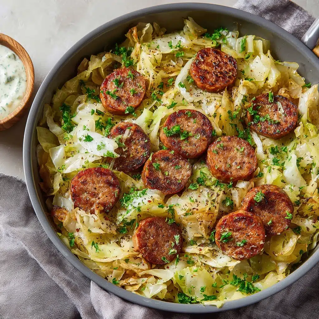 Kielbasa and Cabbage Skillet with Mustard Vinaigrette Recipe - Recipe Image