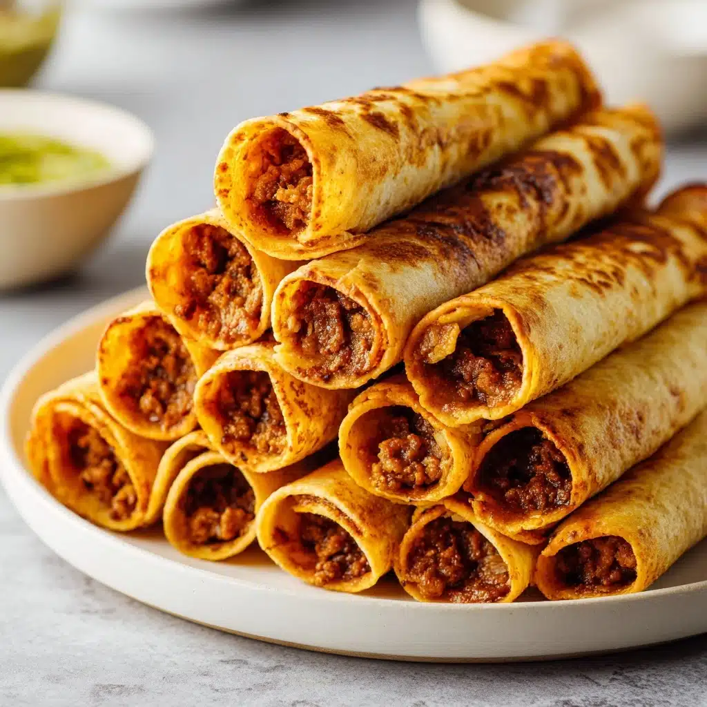 Cheesy Beef Baked Taquitos Recipe - Recipe Image