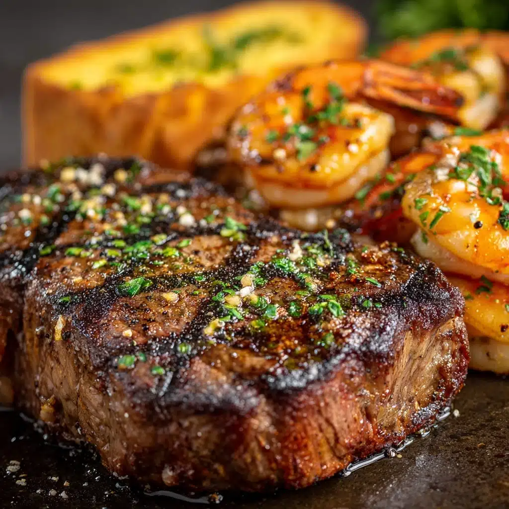 Garlic Butter Grilled Steak & Shrimp Recipe