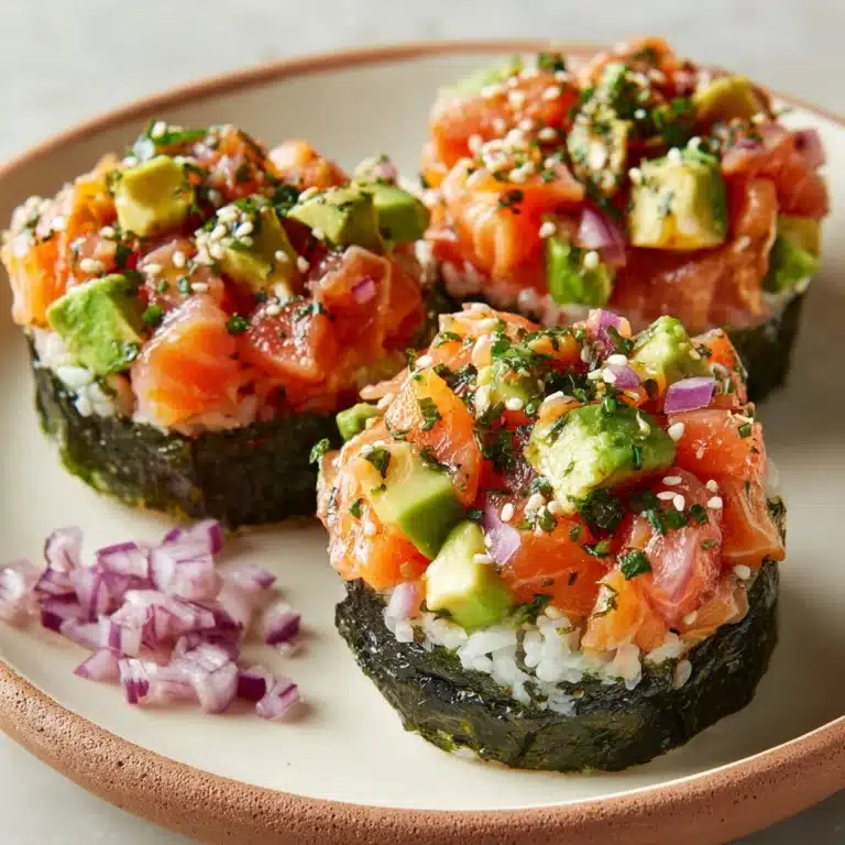 Baked Salmon Sushi Cups Recipe